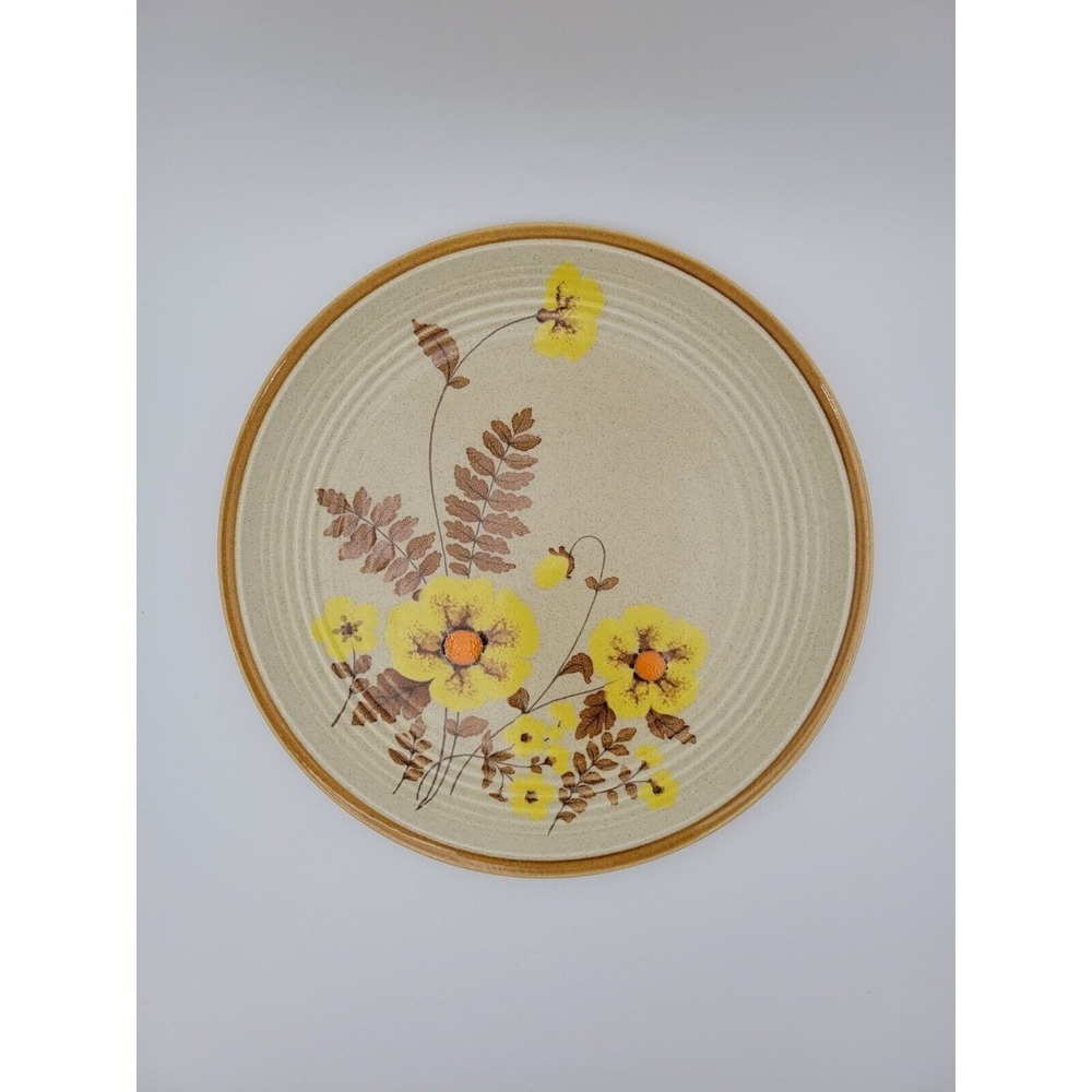 Vtg‎ Mikasa Nature's Song Fernflower C1051 Serving Platter Yellow Orange Floral